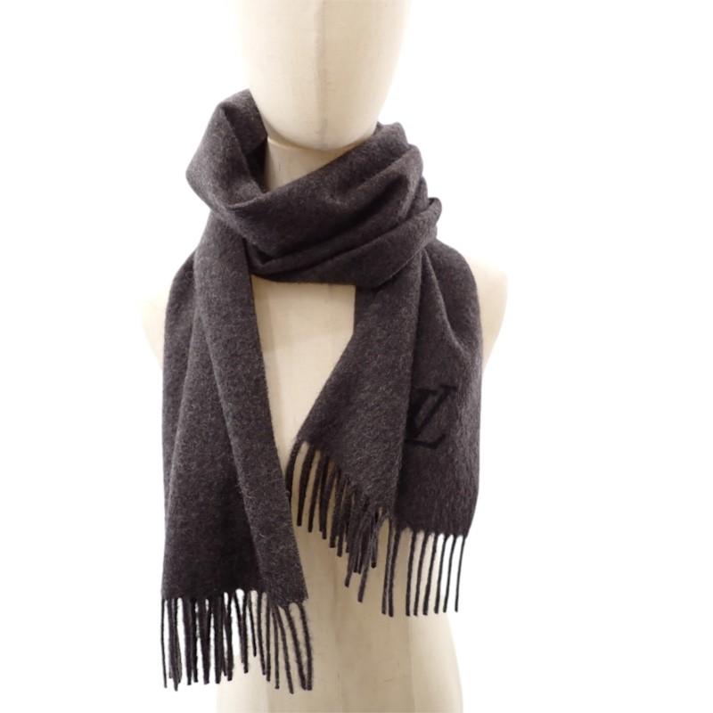 LOUIS VUITTON  400788 Scarf gray cashmere Women