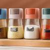 Press-Type Sealed Seasoning Jar: Moisture-Proof Salt and MSG Control Container for Kitchen.