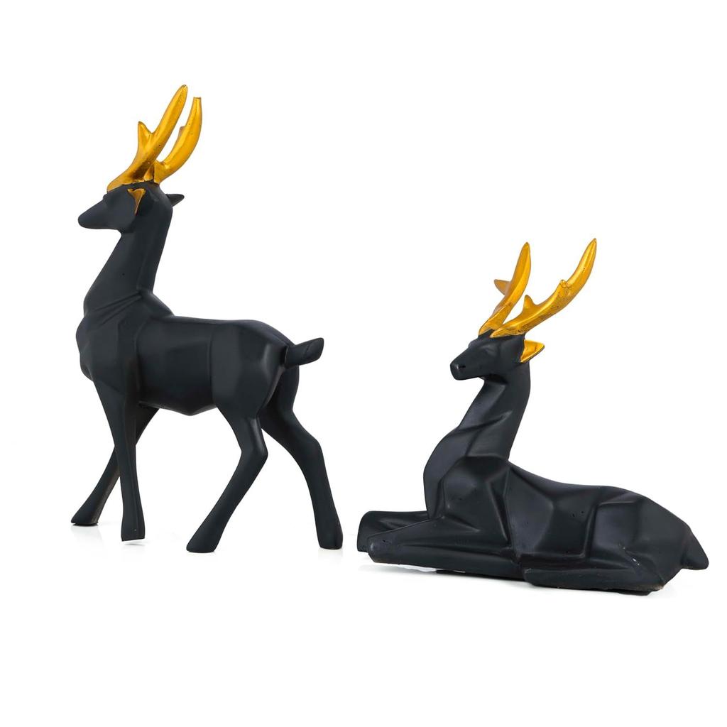 New Handcrafts Deer Family Set of 2 Showpiece for Home Decor Decorative Animal Statue Figurines for Home Decor Gift Decorative