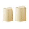 Retro Plastic Wastebasket with Simulation Wood Grains Pattern Flips Top Cover Trash Can For Small Space Office and Bedroom