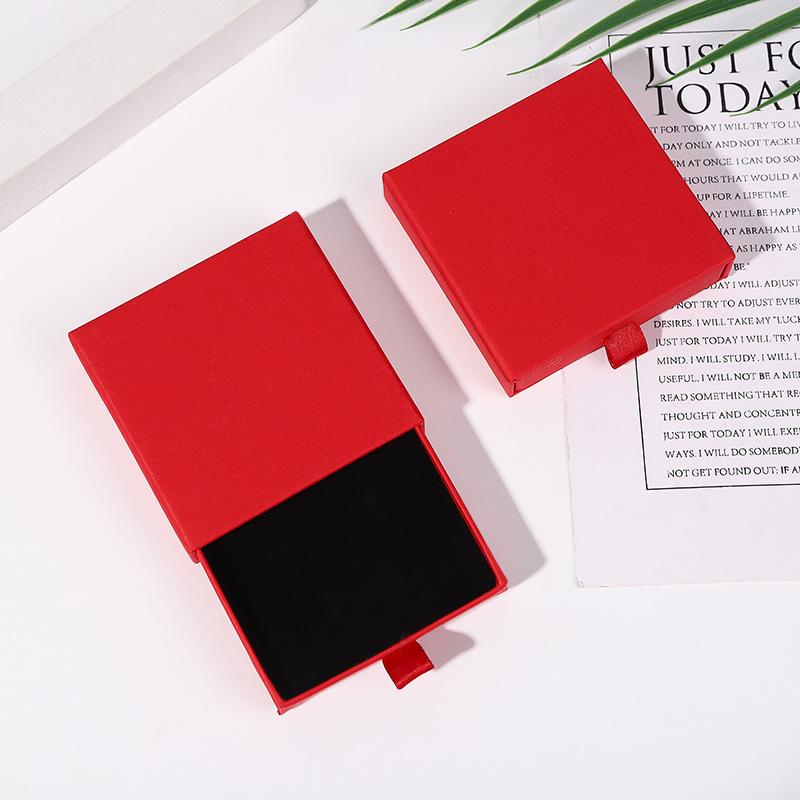 10x10x2 см Коробка для ювелирных изделий и ожерелий 16 цветов Квадратная Выдвижная Стиль Дорожная Шкатулка для украшений Органайзер для хранения Упаковочный кейс для сюрприза