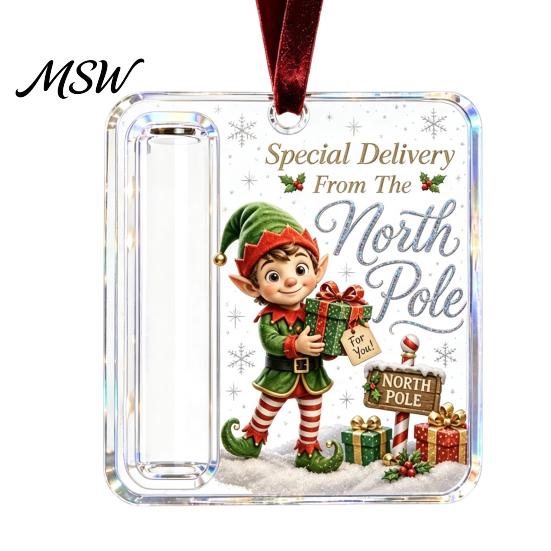 Holiday Hanging Money Holder Christmas Cash Gift Ornament, Clear Acrylic Holder, Xmas Personalized Container Tree Decoration, Funny Ways to