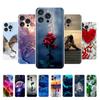 Чехол для iPhone 16 Pro 16 Plus Милое Сердце Мягкий Силикон ТПУ Расписные Чехлы для Телефона для Apple iPhone16 Pro Max Защитная Крышка Новая Сумка
