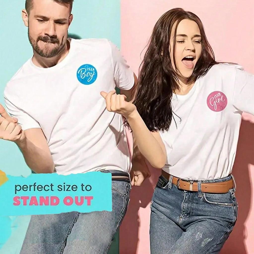 Gender stickers for boys and girls, 2.5 cm in size, detachable, waterproof, round-shaped, festive labels for joyous occasions