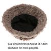 Thickened Winter Bucket Hat Solid Colors Vacation Cap Lamb Faux Fur Caps  for Women Girls