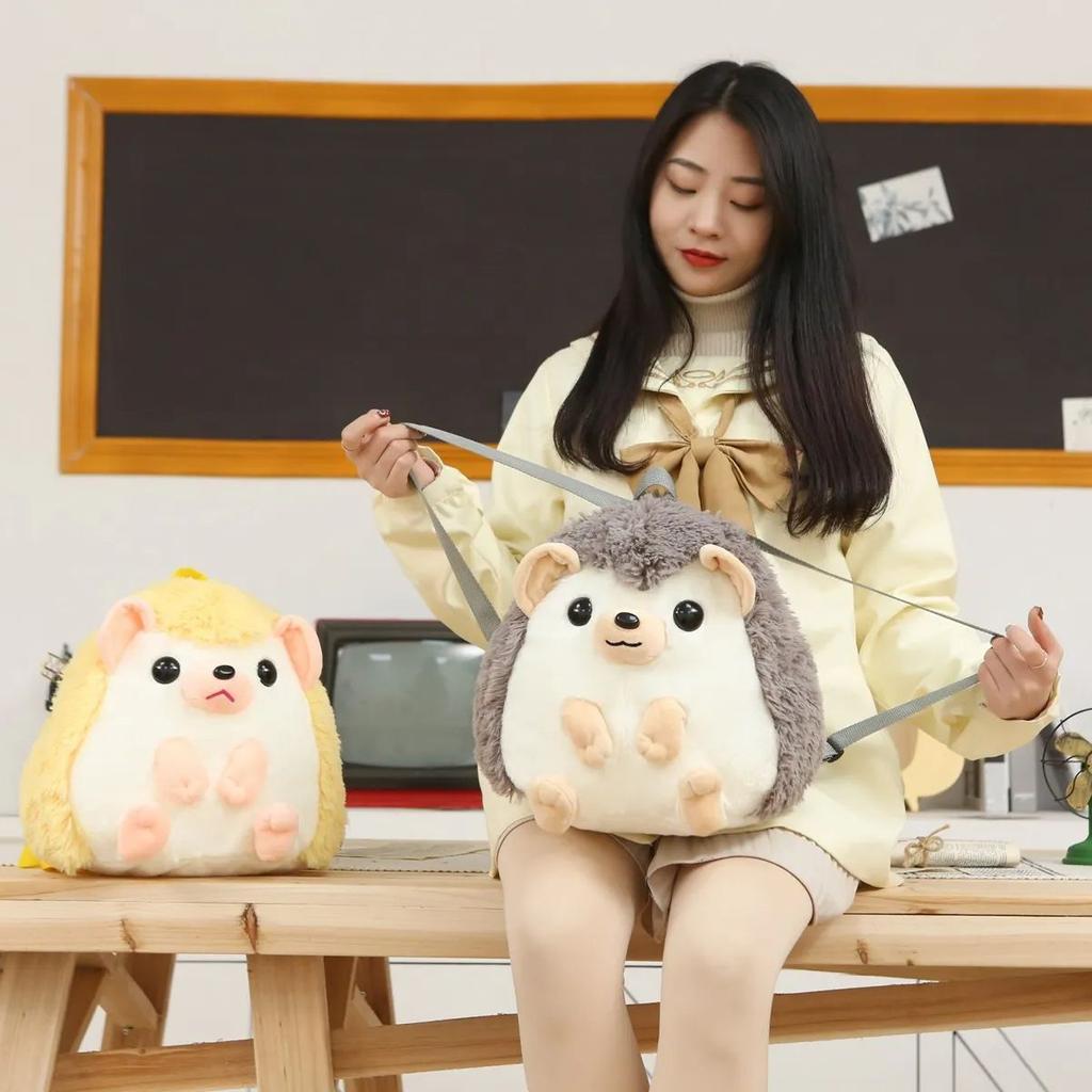Плюшевый Рюкзак Ёжик Милый Мягкий Kawaii Удобный Школьный Рюкзак Мультяшный Животный Рюкзак Детский Подарок Мальчики Девочки Студент