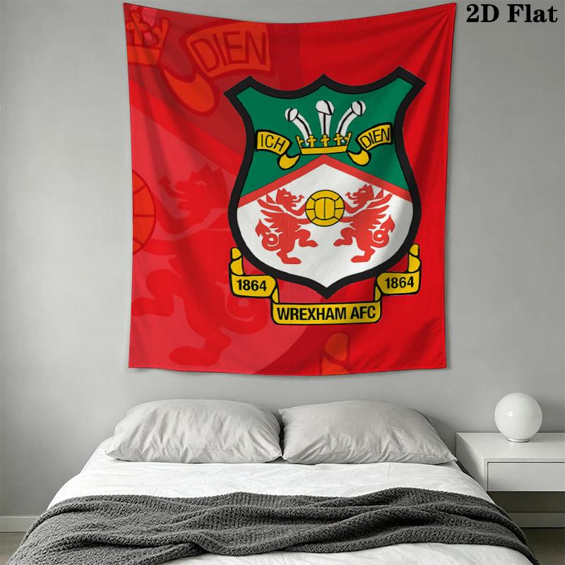 Wrexham AFC Wall Tapestry Aesthetic Wall Hanging Printed Fabric Blanket Decorative Tapestries for Bedroom Living Room Home Decor