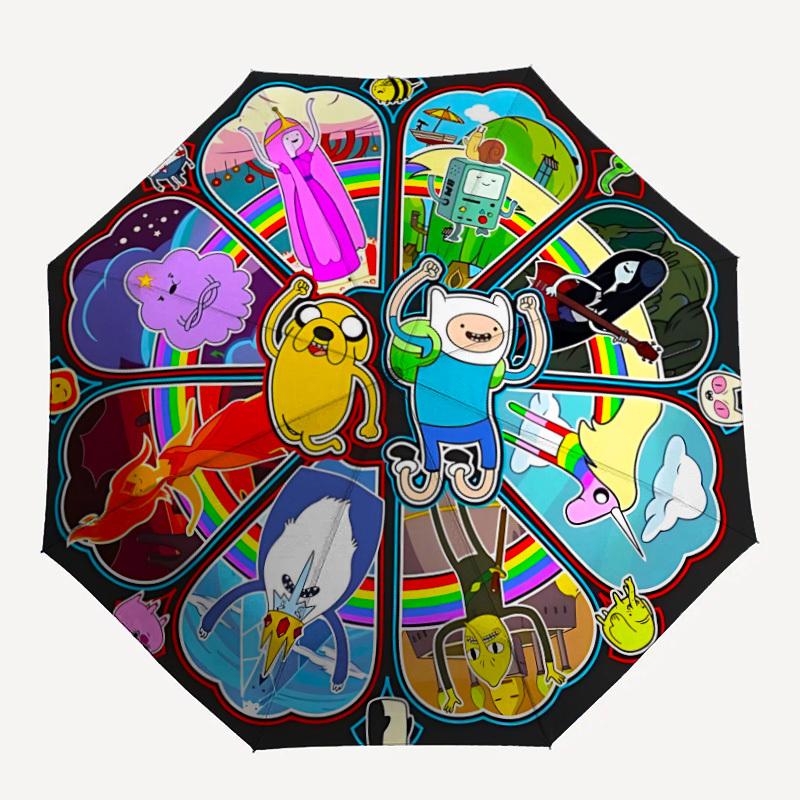 1pc Adventure Time Automatic Open/Close Umbrella, Christmas Gift for Men Women, Daily Travel Outdoor Use yy251101211