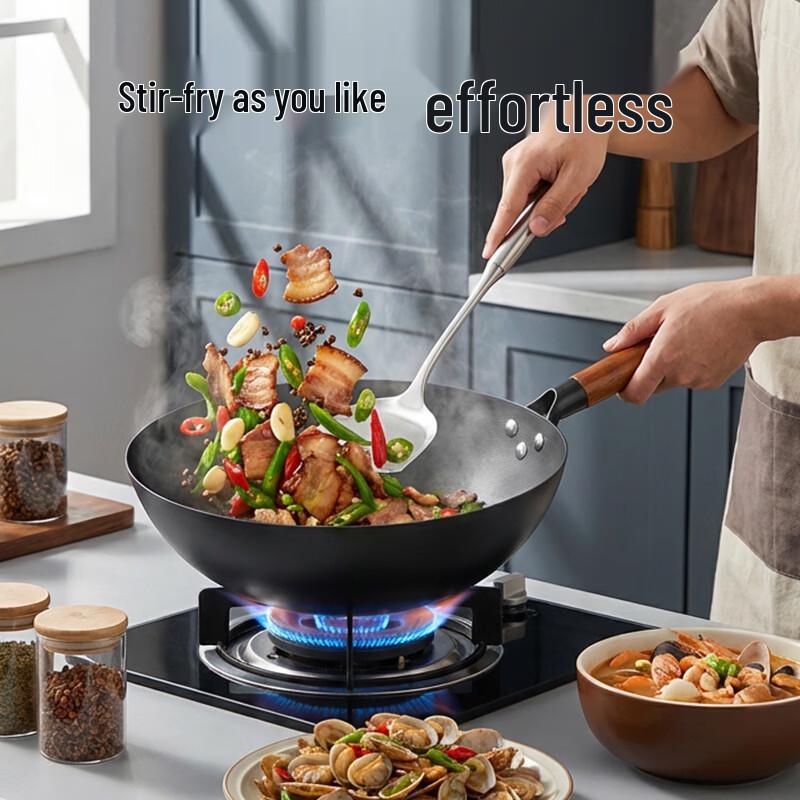 COOKER KING Чугунный вок 32 см с крышкой