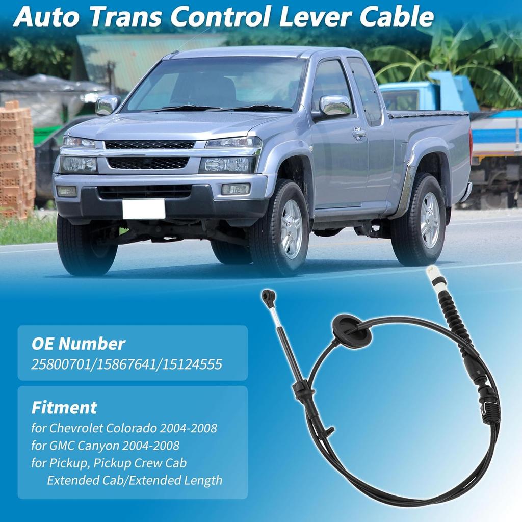No.25800701 Automatic Transmission Gear Shifter Cable for Chevrolet Colorado 2004-2008 for GMC Canyon 2004-2008 Pickup A/T Range Selector Lever