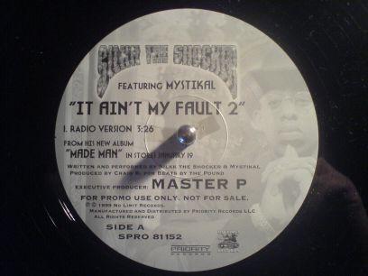 12inch Record SILKK THE SHOCKER - It Ain't My Fault 2 SPRO81152 Priority Record 1999 US Rap & Hip-Hop/R&B Used