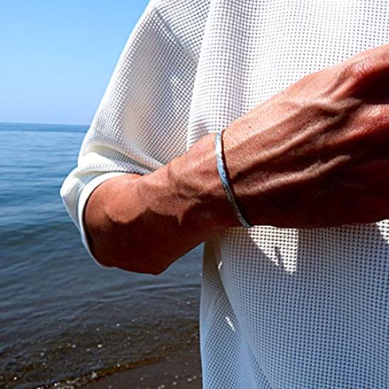 Гавайские украшения Honu Sea Хирургическая нержавеющая сталь Серебро [JULAISU] Браслет, Свиток, Черепаха, Волна, Женские, Мужские, Гипоаллергенные, Сталь,