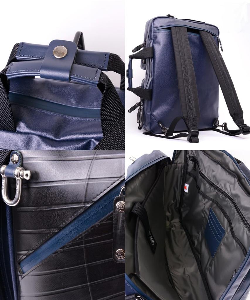 Morino Canvas x SEAL Business Bag Waterproof Zipper Waterproof 3WAY Business Backpack Maritime Force Recruitment Made in Japan Men's Self-Defense