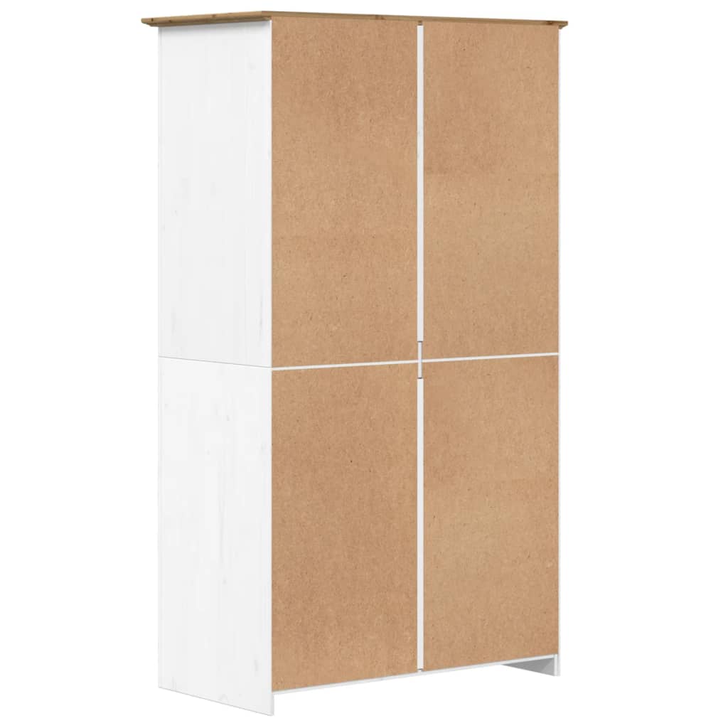 BODO Wardrobe White & Brown 99 x 53.5 x 173 cm Pine Wood