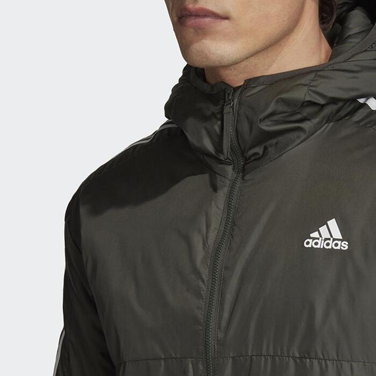 adidas Ветрозащитная теплая хлопковая куртка мужская куртка оливково-коричневого цвета GH4602