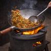 Universal Hand Hammered Iron Wok Round-bottomed Frying Pot Multifunctional Non-stick Pan  Home
