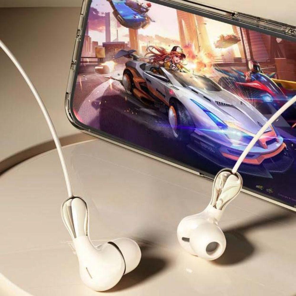 Ear Clip Type Wired Headphones HiFi In-ear Earphones USB C Type Microphone Earphones Gamer Headset