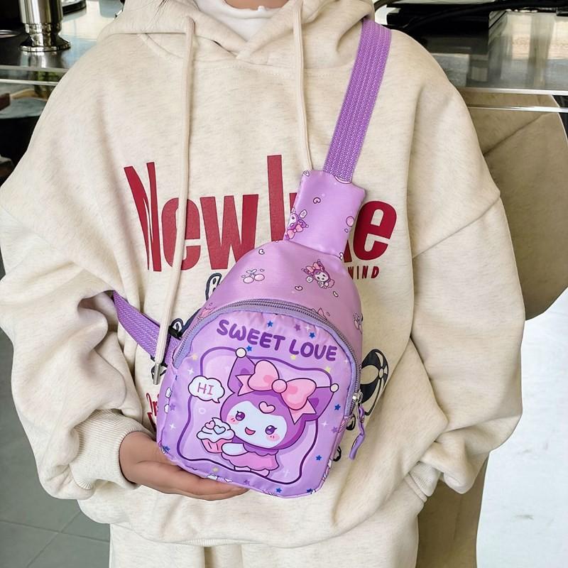 Восхитительная сумка через плечо с принтом аниме для детей в милых цветах, идеально подходящая для использования в детском саду