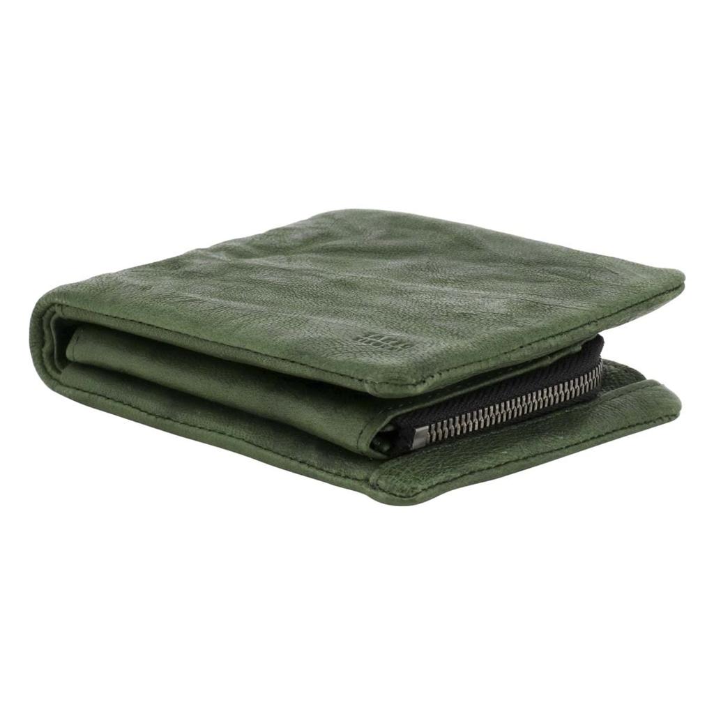 Мини-кошелек с двумя отделениями из натуральной кожи Oyster Limited Color 720624 Складной кошелек с двумя отделениями из овчины, зеленый [Takeo Kikuchi] для мужчин