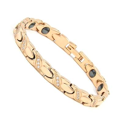 Браслет из германия, нержавеющей стали, гематита, розового золота, браслета для здоровья, браслетов, аксессуаров для женщин