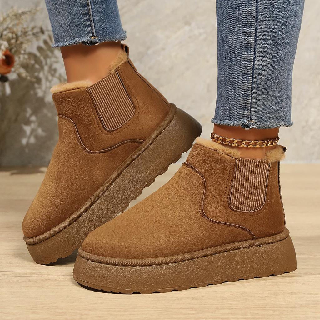 Luxury Snow Boots Women's Low Shoes Flat Heel Booties Ladies Winter Footwear Boots Women Thickening Plus Velvet Warm Boots