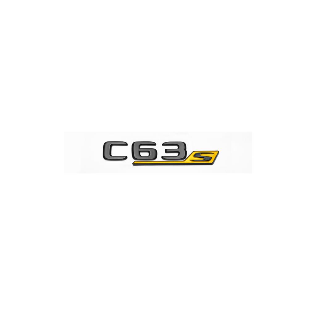 3D Chrome Black Letters C63s V8 Biturbo ABS Emblem for Mercedes Benz AMG C63s Coupe Car Side Fender Trunk Nameplate Logo Sticker