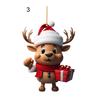 Мультяшный олень рождественский кулон подвесное украшение с шнурком легко повесить очаровательное рождество