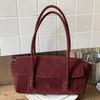 2025 новая модная сумка-тоут из замши в стиле ретро, на плечо, подмышку, для поездок на работу, женская повседневная вместительная сумка