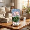 Glacier Texture Hand-Painted Glass Cup Flower Design Beer Cup Fashion Juice Cup  Tea Time