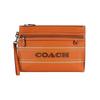 Coach Сумка-клатч 29 тисненый логотип застежка-молния полосатая кожа с фактурой гальки для хранения большая женская коричневая CH069-QBNP6