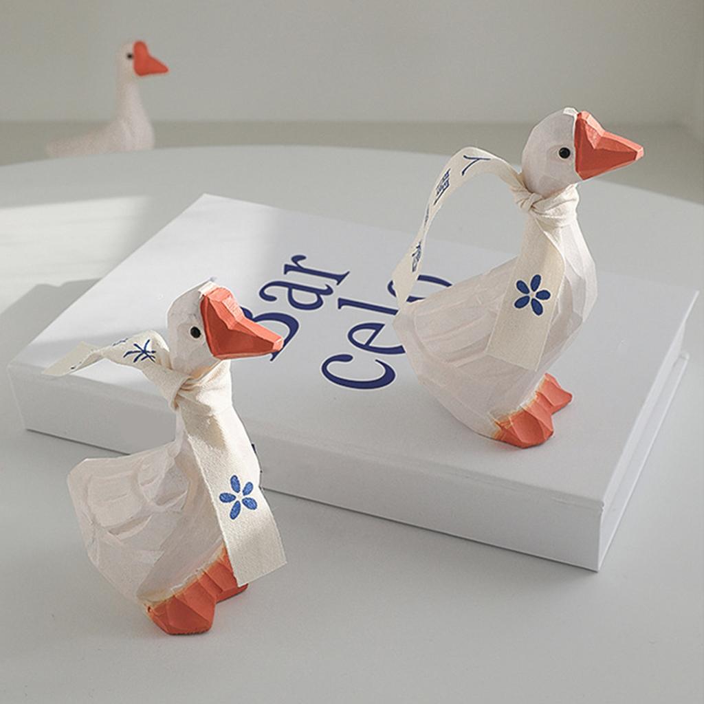 Украшения в виде белой утки, реалистичная фигурка утки из гипса, украшение для домашнего реквизита для съемки