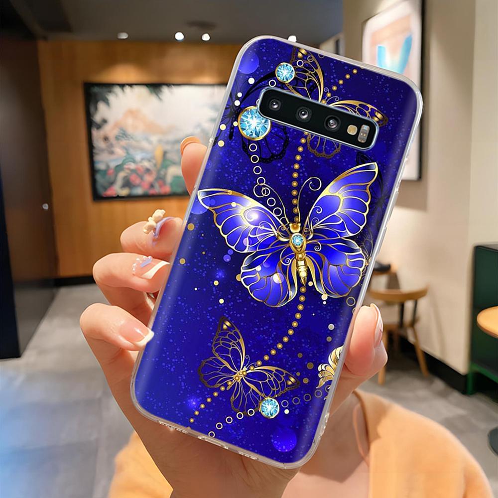 Чехол для Samsung Galaxy S10 Plus Задняя крышка Прекрасные Цветы Легкие Чехлы Для Samsung S10 S 10+ S10E Мягкий ТПУ Чехол