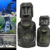 Resin Artificial Aquarium Easter Island Statue Decoration Underwater Landscaping Craft Ornaments For Fish Tank Decoration