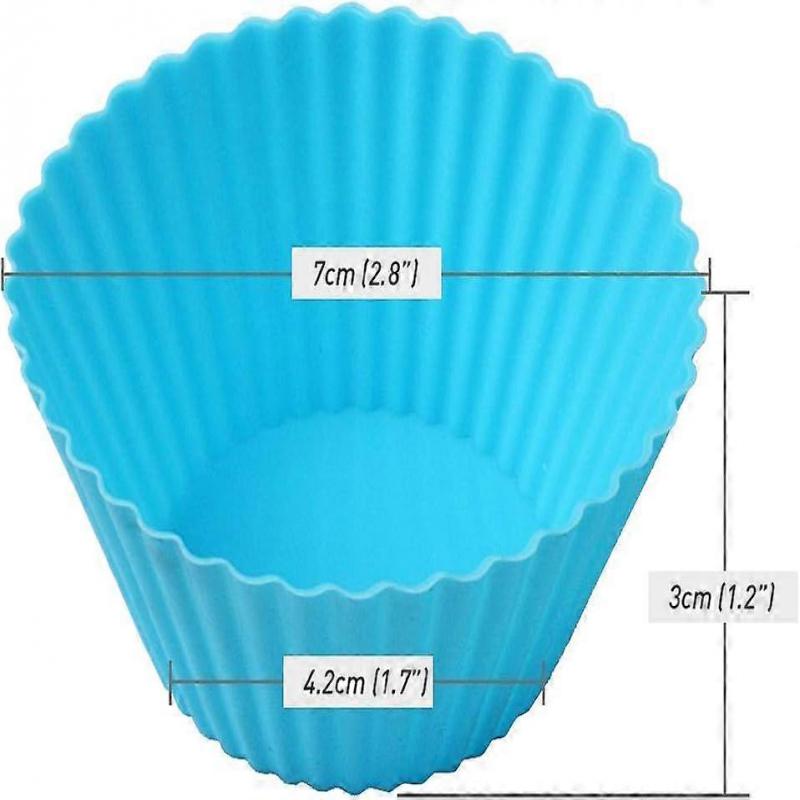 32pcs Food-Grade Silicone Baking Cups, Reusable Non-Stick Molds, Great for Portion-Controlled Snacks and Quick Breakfasts