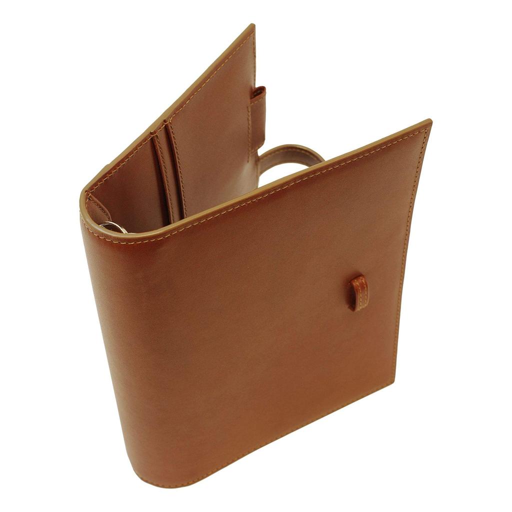 Компактный органайзер Franklin Planner с обложкой из натуральной кожи TATSUNO, 20 мм, с ремешком, коричневый, 64740