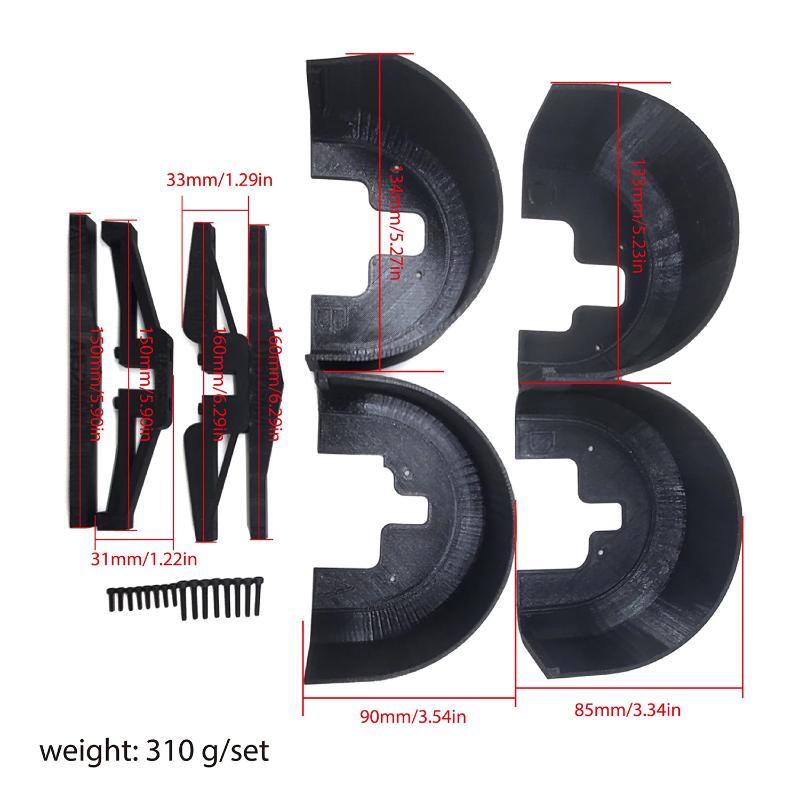 1 Set For Mjx 7303 Hyper Go 1/7 Rc Car C3 Rc Car Off-Road Truck Upgrade Simulation Front Rear S Lining
