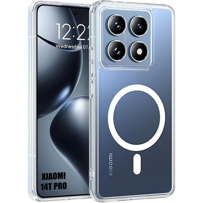 Coque de protection - E.F.Connection® - Xiaomi 14T Pro - Transparent - Antichoc - Mince et légère