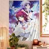 Angel Beats милая Тачибана Канаде Подвесной богемный гобелен Подвесной Таро Хиппи Настенные ковры Комната в общежитии Японский гобелен Настенное искусство