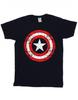 Mens Avengers Captain America Scratched Shield T-Shirt