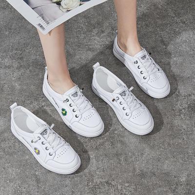 Женские белые кожаные сетчатые кроссовки, размер 41-43, повседневная обувь на плоской подошве весна 2021 г.