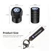 hijk1 1/4Pcs Car Tire Wheel Valve Caps Suede Keyring Zinc Alloy Keychain For VW GTI Polo Golf Passat Tiguan Arteon Touareg CC Taigo Ca