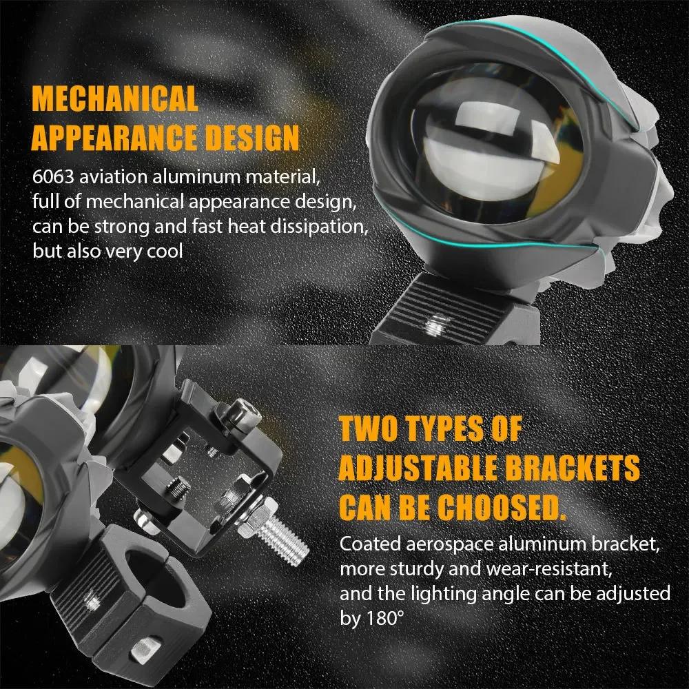 3-дюймовая противотуманная фара для мотоцикла, яркая лампа для бездорожья, дальний свет для бездорожья для BMW ATV UTV Truck 4x4 F800GS F700GS, вспомогательный свет