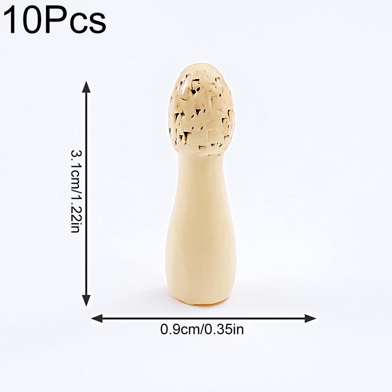 10 шт. МилыеSimulation Грибы Садовые Аксессуары Сказочный Сад Смоляные Фигурки Грибов Миниатюрные Украшения Ландшафтный Дизайн DIY Декор