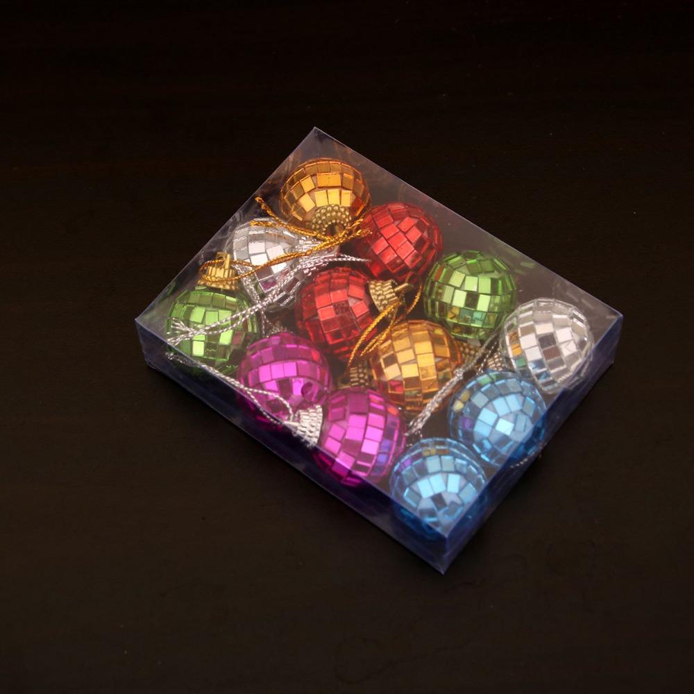 Красочные рождественские зеркальные диско-шары набор стеклянных рождественских елок подвесные сувениры для вечеринок