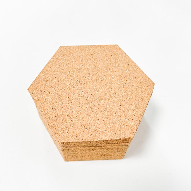 Круглая противоскользящая пробковая подставка под стакан с простым печатаемым узором для офиса или журнального столика