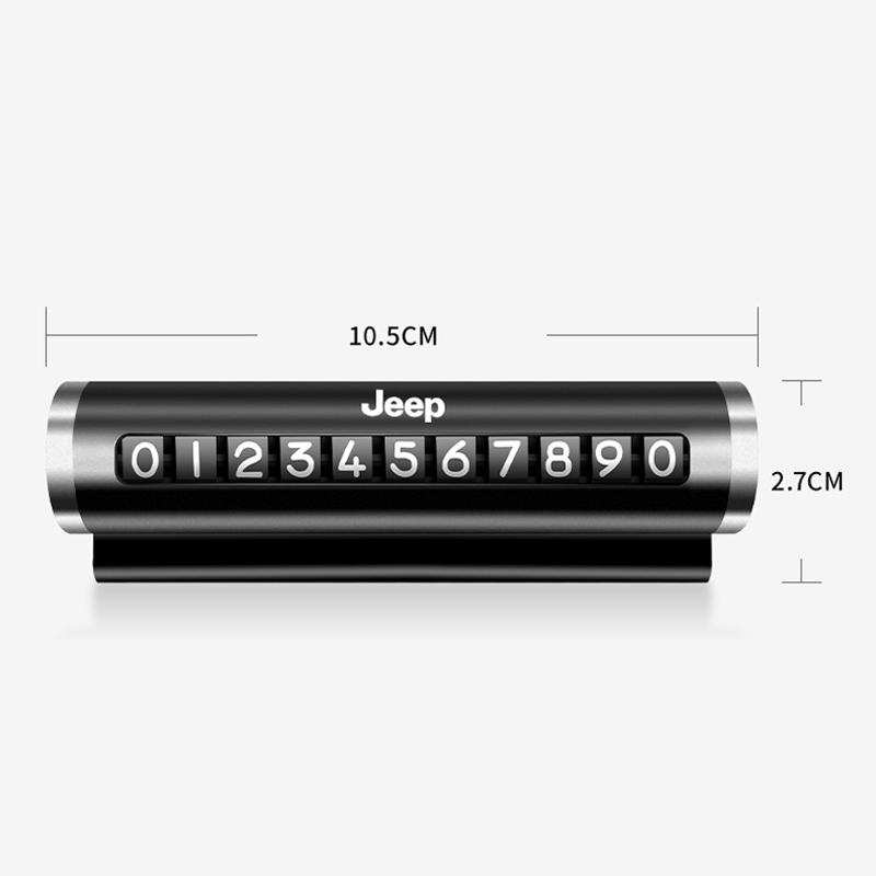 Car Temporary Parking Number Roller Adjustable Car Parking Plate For Jeep Grand Cherokee Wrangler JK Gladiator Compass Renegade AKN1