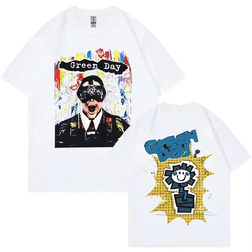 2026 Punk Rock Band Green Day T Shirt Unisex Unisex Clothing Hip Hop Gothic Popular Tshirts Unisexs Casual Cotton Vintage Ins Y2k