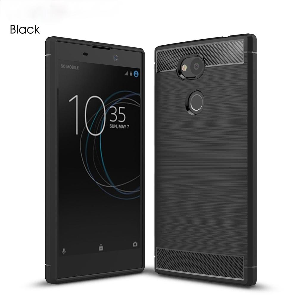Чехол из углеродного волокна для Sony Xperia L3 L2 L1, мягкий противоударный чехол для Sony 1 5 10 XA1 XA2 Plus, ультра антидетонационный силиконовый чехол
