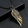 Vintage Angel Wing Pendant Necklace, Simple Alloy Jewelry for Men