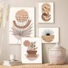 Leaves Sun Line Geometry Boho Wall Art Posters And Prints Abstract Nordic Gallery Canvas Painting Pictures For Living Room Decor